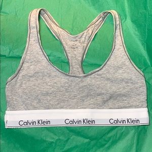Calvin Klein Razor Back Gray Bralette